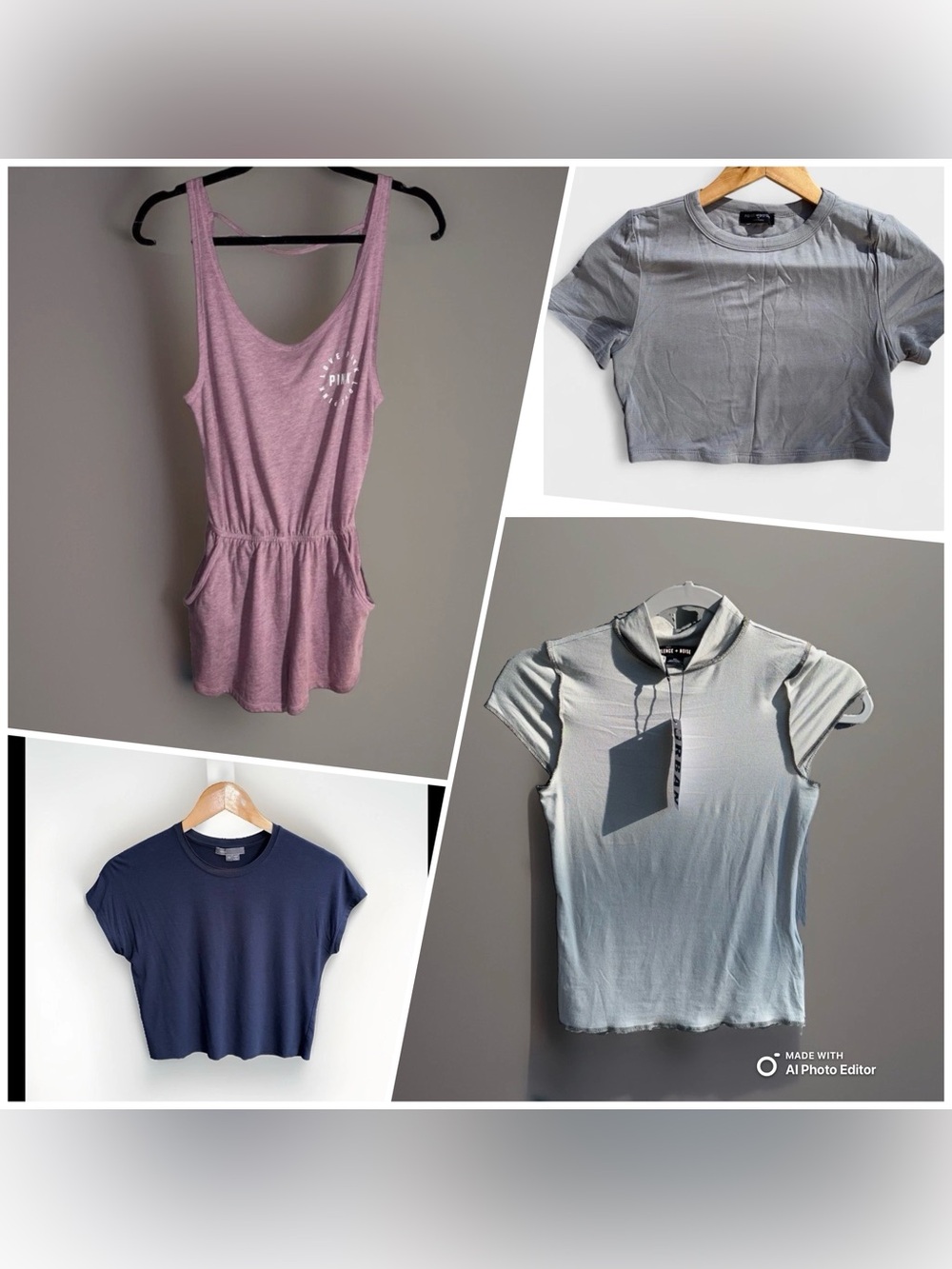 Victoria’s Secret romper, Naked wardrobe t shirt crop top, UO Tee #4 tops